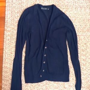 Navy Blue 7th Avenue Cardigan (Small)